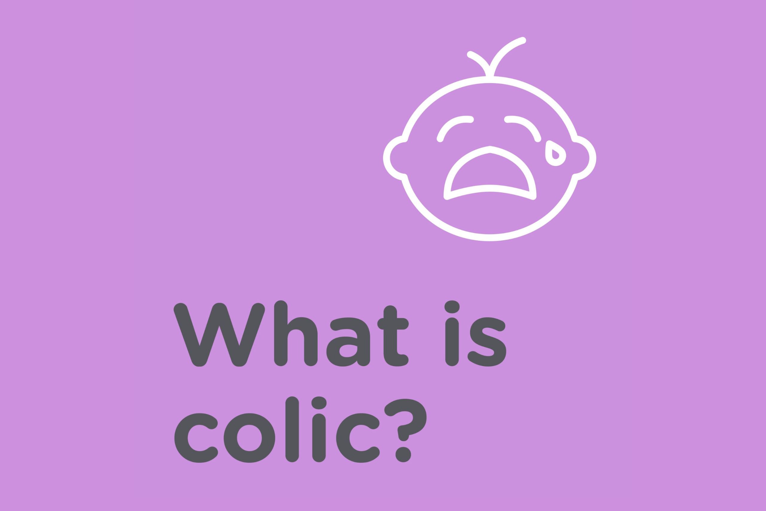 icon of baby crying with words what is colic