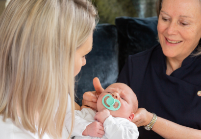 Nicky treating a baby